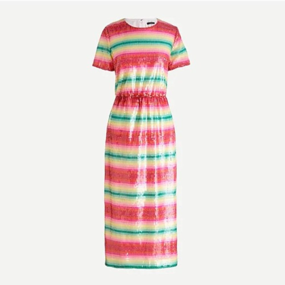 J Crew Short-sleeve Sequin Dress
